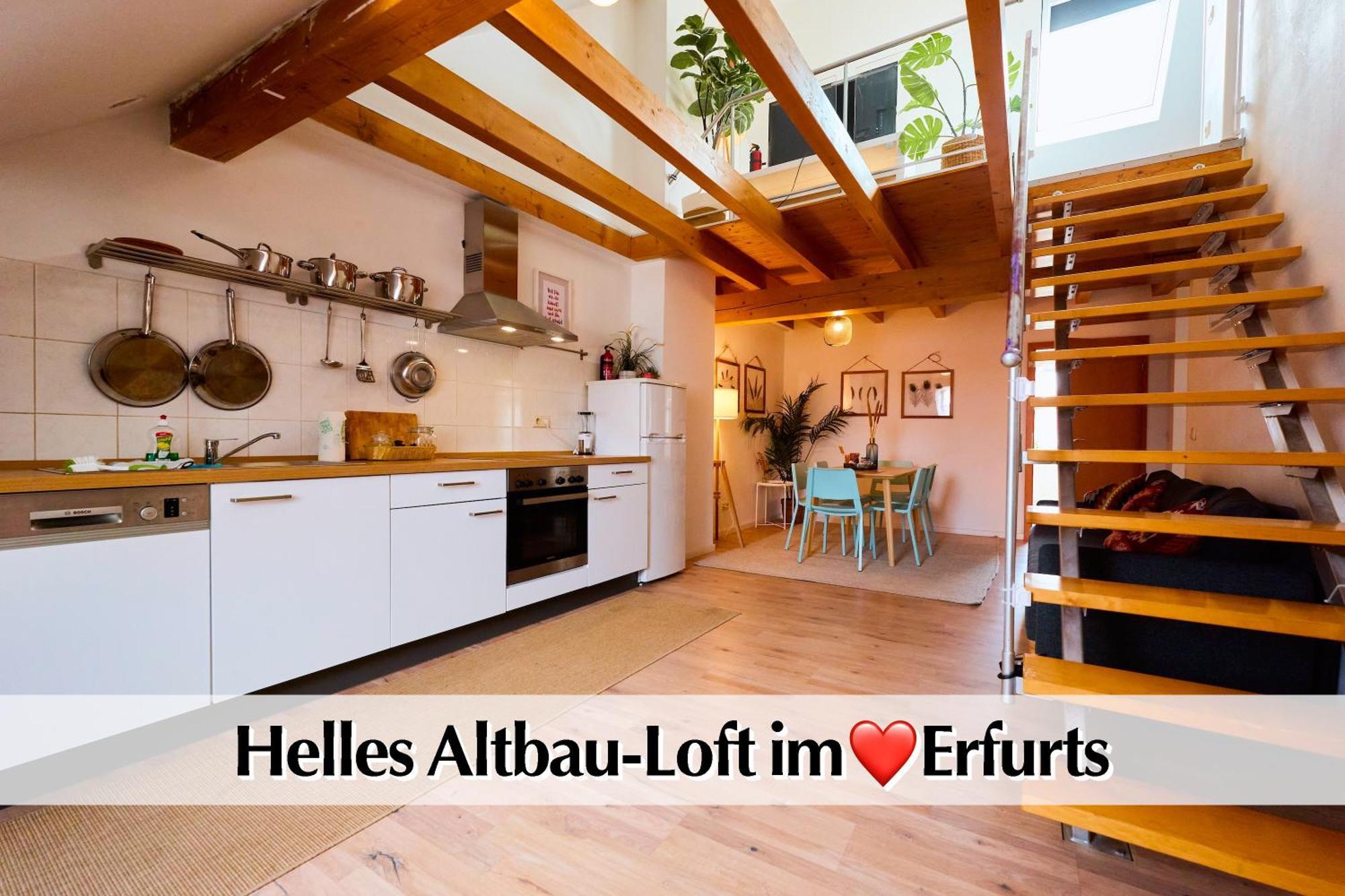 Helle 72Qm Maisonette Wohnung Im Herzen Erfurts Mit Kingsize Bett, Smart-Tv, Etc المظهر الخارجي الصورة